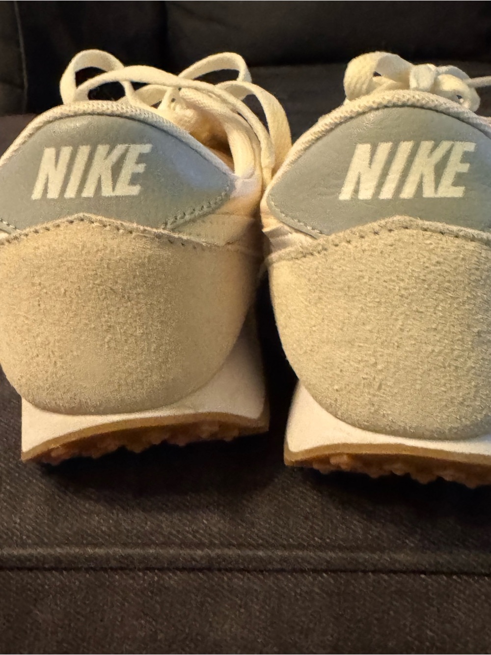 Nike Off-White/Tan Retro Running Sneakers - Picture 4 of 5
